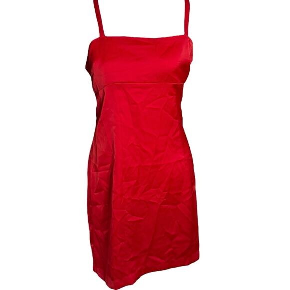 Urban Outfitters Red Slip Mini Dress M - Picture 1 of 15